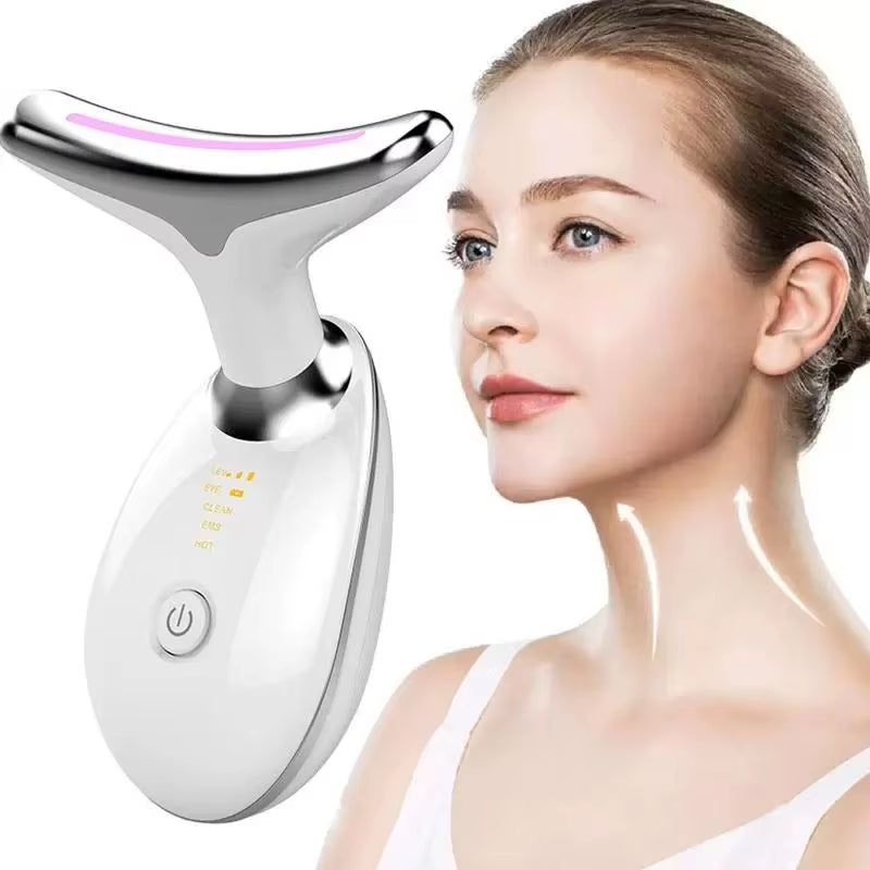 Facial Massager Facial Neck Lifting LED 7 Color Light Anti-Aging Lifting Face Massager Multifunctional Portable Facial Massagers