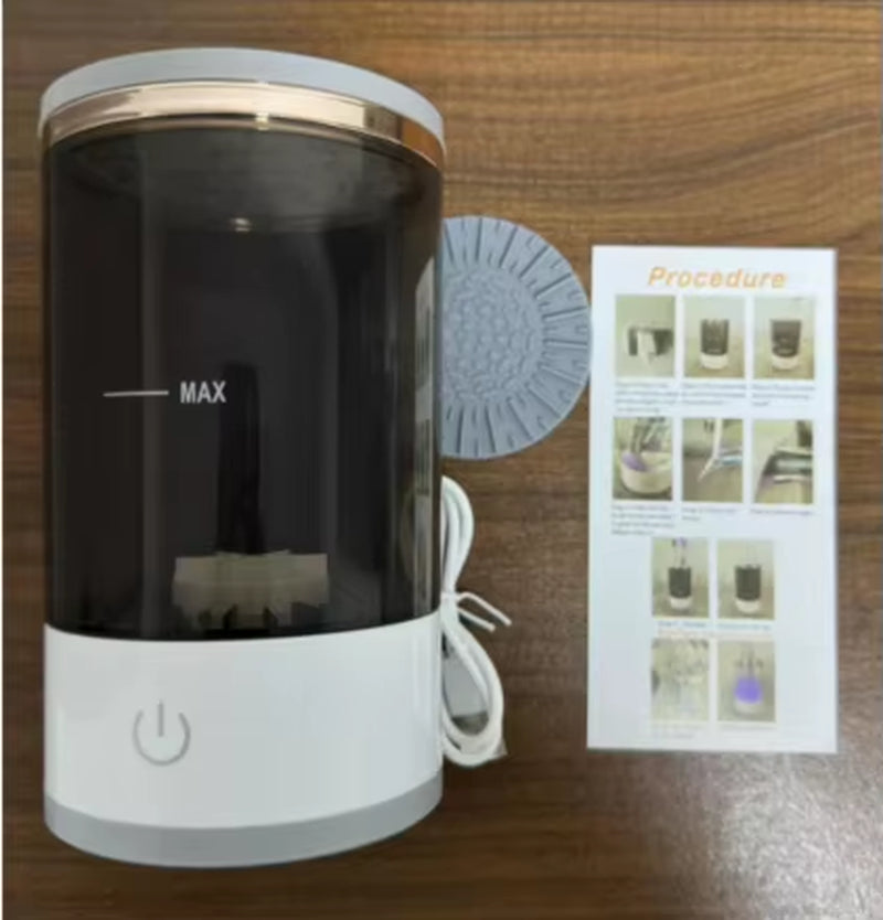 New Arrival Portable Electric Cosmetic Brush Cleaner Electric Makeup Brush Cleaner Automatic Spinning Makeup Brush Cleaner